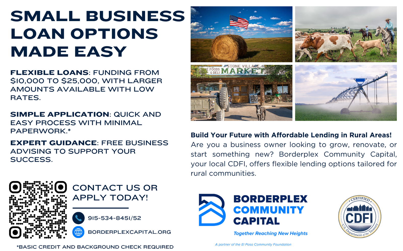 Borderplex Community Capital Unveils New Lending Program for Rural Areas