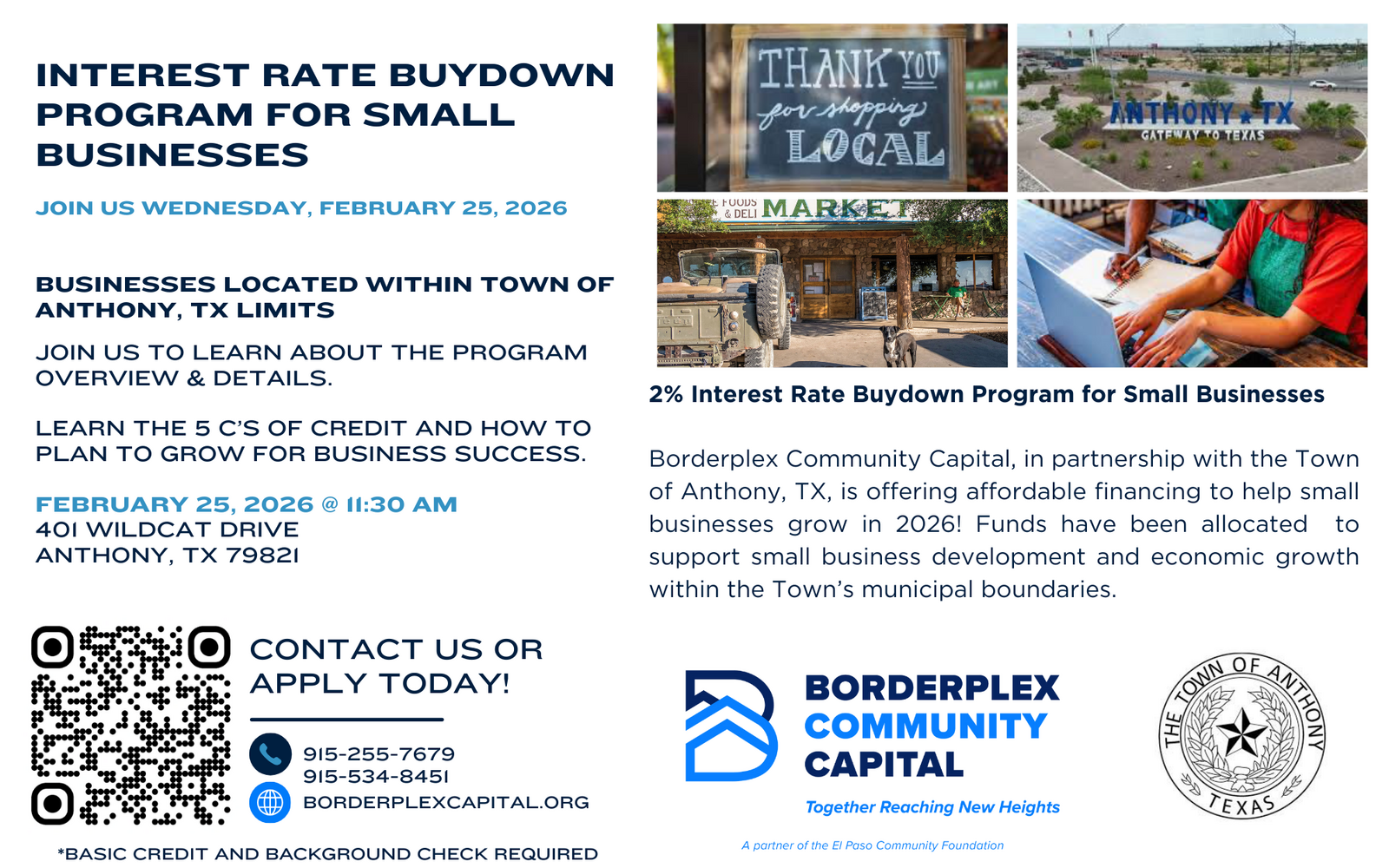 Taller del Programa de Reducción de Tasa de Interés para Pequeños Negocios